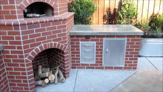 Sacramento Brick WoodFired Pizza Oven w Custom Masonry Picnic Table By GPT Construction [upl. by Colinson]