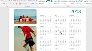 Create an quotAny Yearquot calendar in Microsoft Word [upl. by Tamarah]