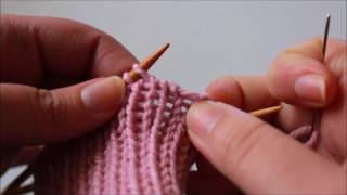 Invisible Ribbed Bind Off for 1x1 Knit Ribbing [upl. by Shayna216]