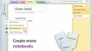 How to organize stuff in Microsoft OneNote 2010 [upl. by Oremo255]