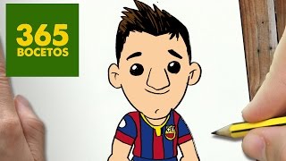 COMO DIBUJAR MESSI KAWAII PASO A PASO  Dibujos kawaii faciles  How to draw a MESSI [upl. by Vincentia]