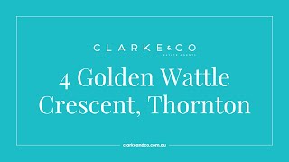 4 Golden Wattle Crescent Thornton [upl. by Onaicilef]