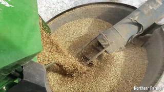 Kwik Kleen Grain Cleaner Cleaning Barley Seed [upl. by Zerat]