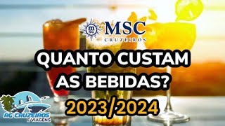 20232024 Cardápios MSC com os preços de todas as bebidas [upl. by Grantley]