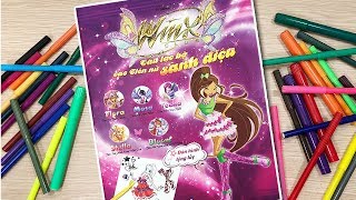 Đồ chơi dán hình váy đầm búp bê WinX club tiên nữ sành điệu Stiker Dolly Dressing Chim Xinh [upl. by Neiluj980]