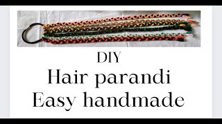 DIY woolen hair parandi for navratri festival ♥️ [upl. by Eniruam]