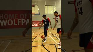 Joel Embiid almost taught Anthony Davis how to juggle… 🤣⚽ USABMNT  Shorts [upl. by Aleafar428]