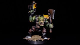 How to Paint Orks  Bad Moons Ork Boy [upl. by Suryt410]