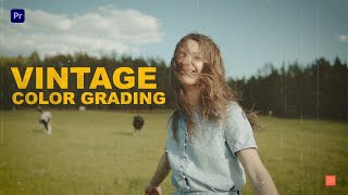 Vintage color grading effect premiere pro cc  Adobe Premiere Pro Tutorial  Ri [upl. by Naiva177]