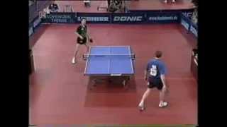 JO Waldner EMBARRASSING BLOCK against Timo Boll [upl. by Atiana]