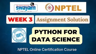 Python for Data Science Week 3 Assignment 3 Solution  NPTEL  Swayam  Jan  Apr 2024 [upl. by Yebloc454]