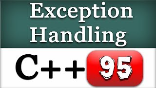 Introduction to Exception Handling  try catch and throw  C Tutorial [upl. by Chessa]