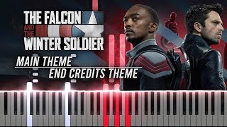 The Falcon and the Winter Soldier quotLouisiana Heroquot End CreditMain Theme Synthesia Piano Tutorial [upl. by Alsi]