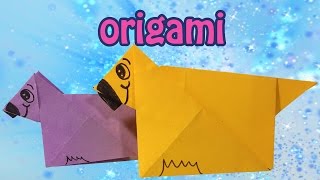 Origami hondje vouwen van papier [upl. by Mellins]