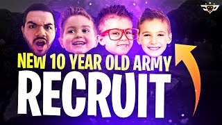 NEW 10 YEAR OLD ARMY RECRUIT HE MET CONNOR AND WUBBLEKINS Fortnite Battle Royale [upl. by Nitas167]