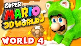 Super Mario 3D World  World 4 100 Nintendo Wii U Gameplay Walkthrough [upl. by Yhtur]