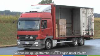 Ladungssicherung mit Antirutschmatten SAFETYgrip von MULTi Cargo  wwwnordpackde [upl. by Ahsiel]