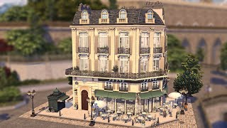 PARISIAN APARTMENT amp CAFÉ  Sims 4 Speed Build Stop Motion [upl. by Sokcin]