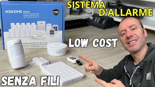 Kit ALLARME per LA CASA SENZA FILI LOW COST FACILE DA INSTALLARE AGSHOME ALARM I Recensione [upl. by Eisinger]