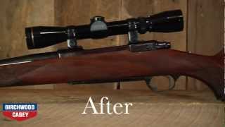 How to Refinish a Gun Stock with Birchwood Caseys TruOil Gun Stock Finish Kit [upl. by Leonor]