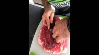 Butterflying a Flank Steak [upl. by Arekat]