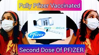 Fully VaccinatedSecond Dose Of PFIZER Vaccine Pfizer Vaccination Process In USA [upl. by Ociram]