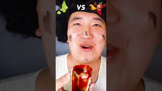 Spicy Sauce vs Wasabi sauce Emoji food Challenge  raw oysters Mukbang Funny Video shorts [upl. by Ivad]