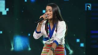 Pramila Baniya quotMathi Mathi Sailungemaquot  The Voice of Nepal Season 5 2023 [upl. by Anires225]