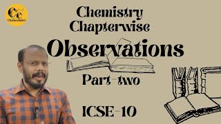 Chapter wise Observation Part 2 Chemistry Class10 [upl. by Kopaz]