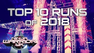 The 10 MOST WATCHED Runs of 2018  Ninja Warrior UK [upl. by Llertac]