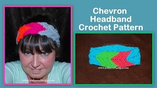 Chevron Headband Crochet Pattern [upl. by Burk]