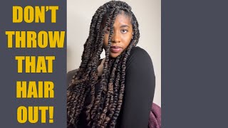 Reusing Braiding Hair for Marley twists It Looks Amazing [upl. by Sill]