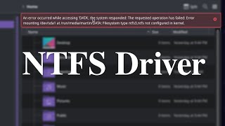 Install a NTFS Driver on Linux [upl. by Rand]