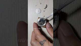 seiko 7009 automatic movement assembling the dial side shortsvideo shorts seiko watchrepair [upl. by Ginder23]