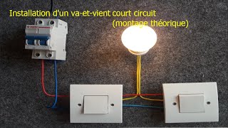 تركيب مفتاح فيفيان branchement interrupteur va et vient court circuit [upl. by Stander]