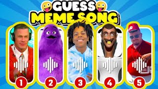 GUESS THE MEME SONG🔥  MOST FAMOUS MEMES  MrBeast iShowSpeed The Rock [upl. by Oivlis241]