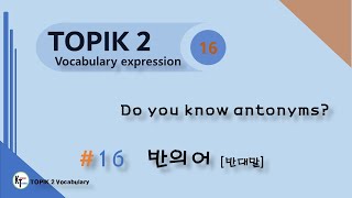 TOPIK 2 Vocabulary expression 16 [upl. by Edsel]