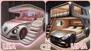 Lisa or Lena 9 PART3 luxurious bedroom funnyfantasy bed cute bedroom edition 2024 [upl. by Yrekaz]