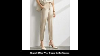 Elegant Office Wear Blazer Set for Women [upl. by Acimak]