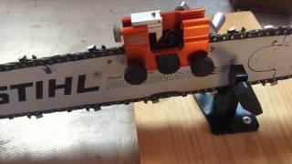 How to sharpen a chainsaw with the Timberline chainsaw sharpener [upl. by Mcneely388]