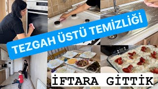 MUTFAK TEMİZLİĞİ MOTİVASYONU 👍🏻 TEZGAH ÜSTÜ TEMİZLİĞİ ✅ SÜPÜRDÜM SİLDİM 🤦🏻‍♀️ İFTARA GİTTİK 🥰 [upl. by Yrkcaz377]