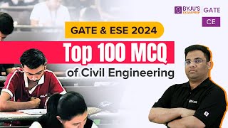 Top 100 MCQs of Civil Engineering  GATE amp UPSC ESE 2024 Civil Engineering CE Exam Preparation [upl. by Arrotal920]