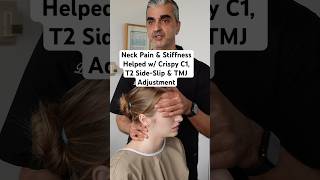 Neck Pain amp Stiffness Helped w Crispy C1 T2 amp TMJ Adjustment shorts [upl. by Henri]