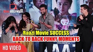 Raazi Movie Success Party  All Funny Moments  Alia Bhatt Karan Johar Vicky Kaushal [upl. by Inahc]