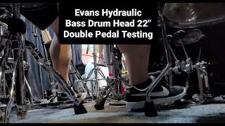 Evans Hydraulic Bass Drum Head Black 22quot  Testing [upl. by Harrod]