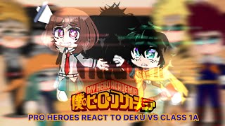 Pro Heroes React To Deku VS Class 1A  BNHA [upl. by Uahc]