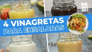 4 vinagretas para ensaladas  BUENAZO [upl. by Neelrac461]