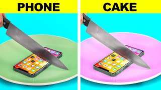 CAKE VS REAL FOOD CHALLENGE  Realistic Cakes Looks Like Everyday Objects by 123 GO FOOD [upl. by Ahsenod]