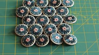 Making 18th century Embroidered Buttons [upl. by Eilsew471]