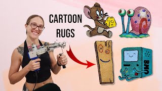 Custom Cartoon Rug Tufting ASMR  Step by Step [upl. by Campball]